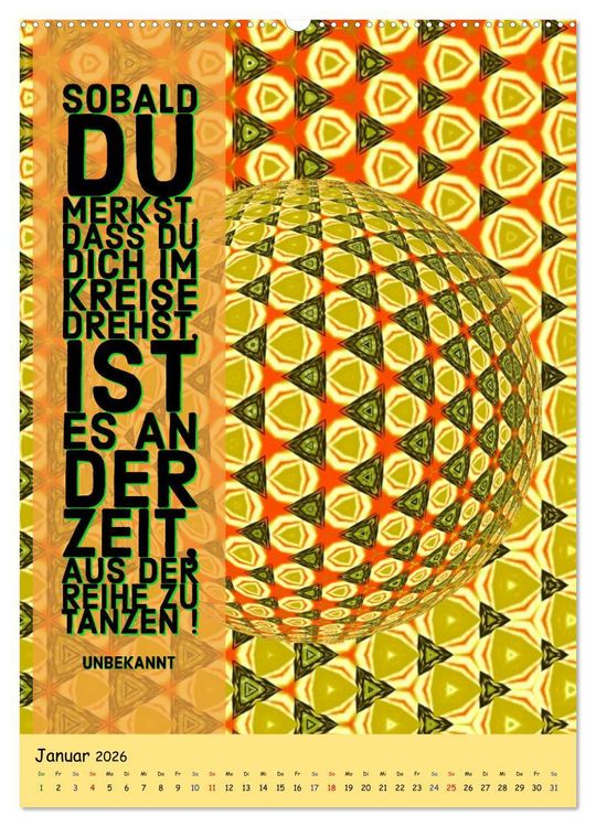 Produktbild: Zeit f&uuml;r...Ver&auml;nderungen mit Weisheiten und Zitaten (hochwertiger Premium Wandkalender 2026 DIN A2 hoch), Kunstdruck in Hochglanz