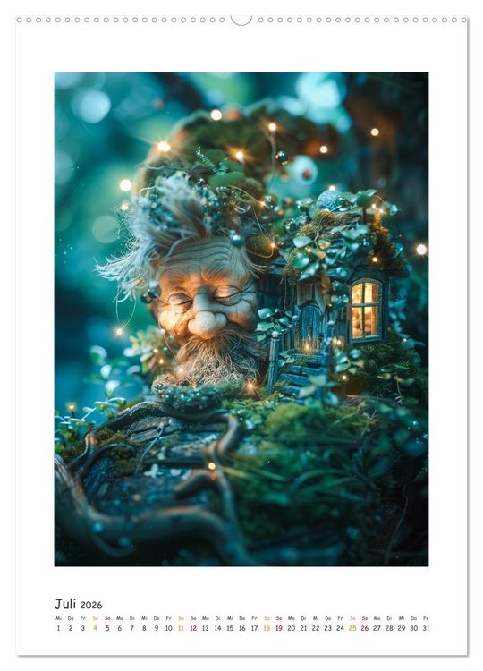 Produktbild: Feenlichterwald - Wo kleine Elfen ihre Fl&uuml;gel ausruhen (hochwertiger Premium Wandkalender 2026 DIN A2 hoch), Kunstdruck in Hochglanz