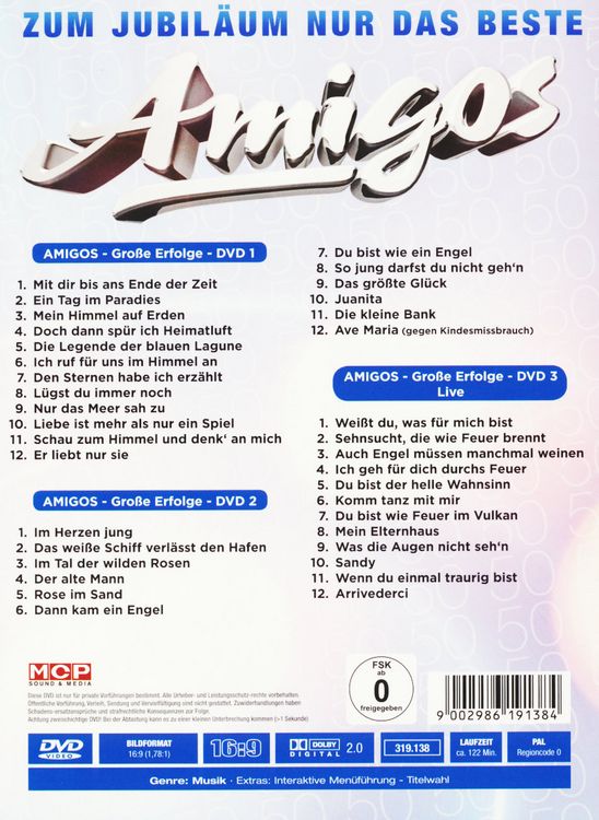 Produktbild: Amigos - Grosse Erfolge [3 DVDs]