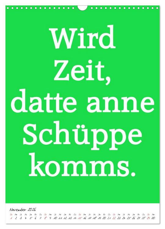 Produktbild: Spr&uuml;che aus&acute;m Pott (Wandkalender 2026 DIN A3 hoch), CALVENDO Monatskalender