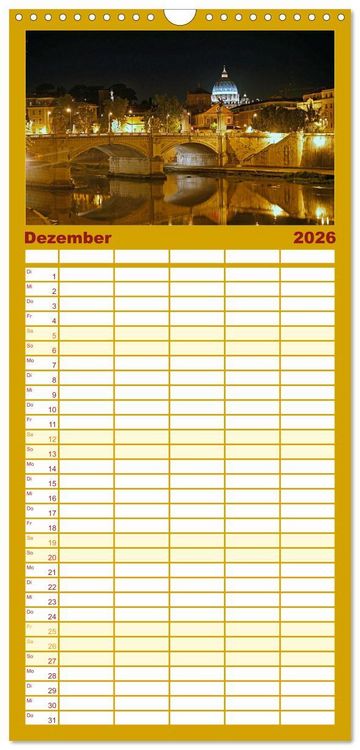 Produktbild: Familienplaner 2026 - Rom - Monumente f&uuml;r die Ewigkeit mit 5 Spalten (Wandkalender, 21 x 45 cm) CALVENDO