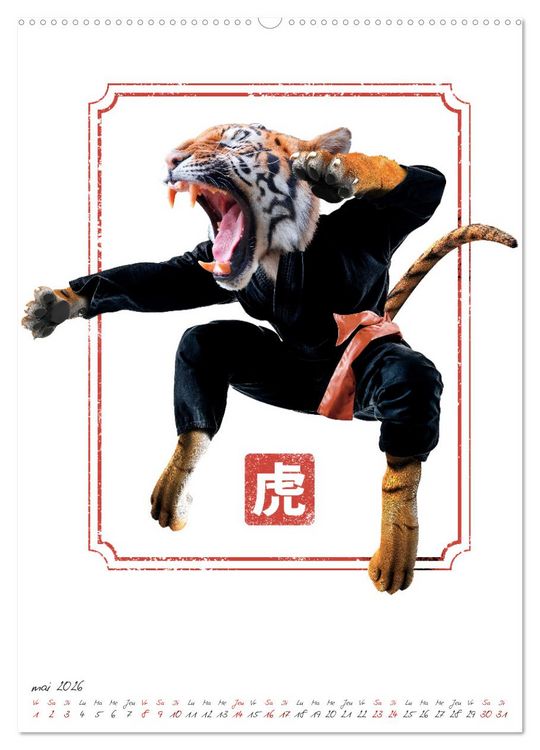 Produktbild: Combattant animal (Calendrier mural 2026 DIN A2 horizontal), CALVENDO calendrier mensuel