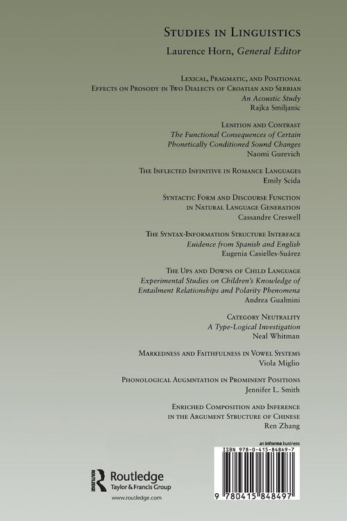 Produktbild: Enriched Composition and Inference in the Argument Structure of Chinese