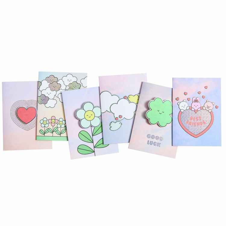 Produktbild: 3D-Kartenset Chingu , B6, 6 Karten, 6 Umschl&auml;ge