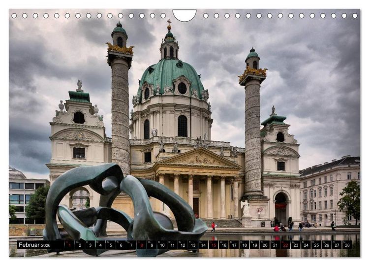 Produktbild: Wien - &Ouml;sterreichs charmante Hauptstadt (Wandkalender 2026 DIN A4 quer), CALVENDO Monatskalender