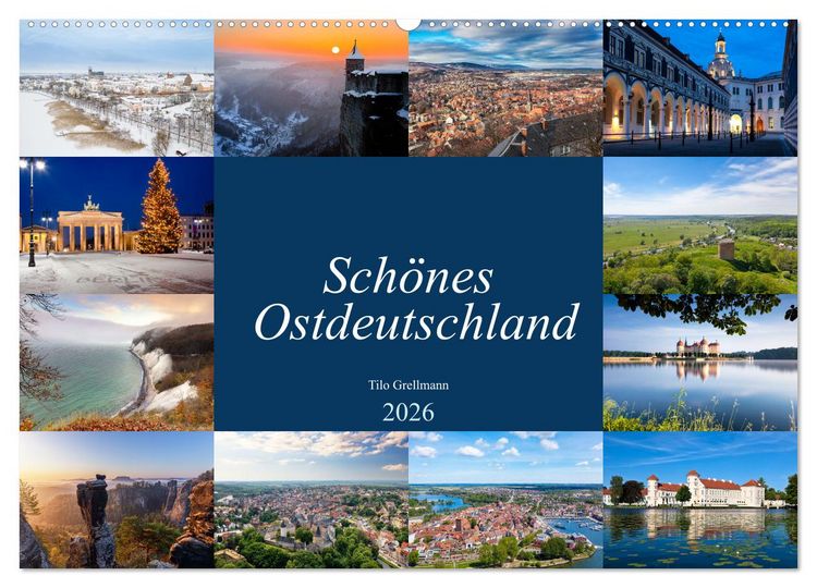Produktbild: Sch&ouml;nes Ostdeutschland (Wandkalender 2026 DIN A2 quer), CALVENDO Monatskalender