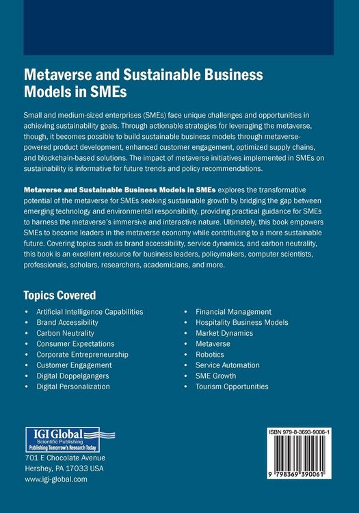 Produktbild: Metaverse and Sustainable Business Models in SMEs