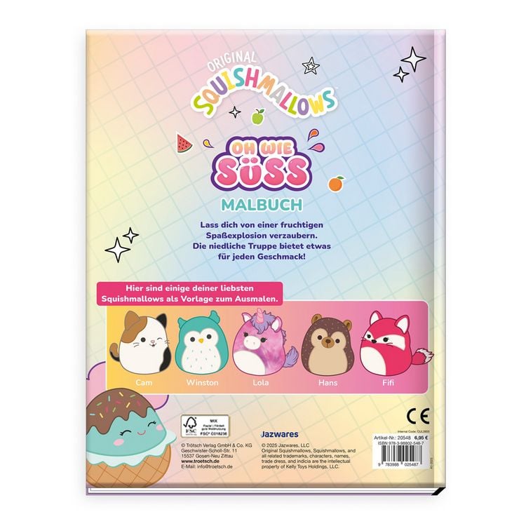 Produktbild: TR&Ouml;TSCH - Malbuch Original Squishmallows Oh wie s&uuml;ss Malbuch| Ab 3 Jahren