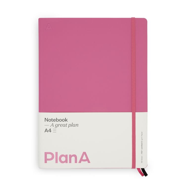 Produktbild: Notizbuch A4 Hardcover Candy Pink Liniert, 192 Seiten