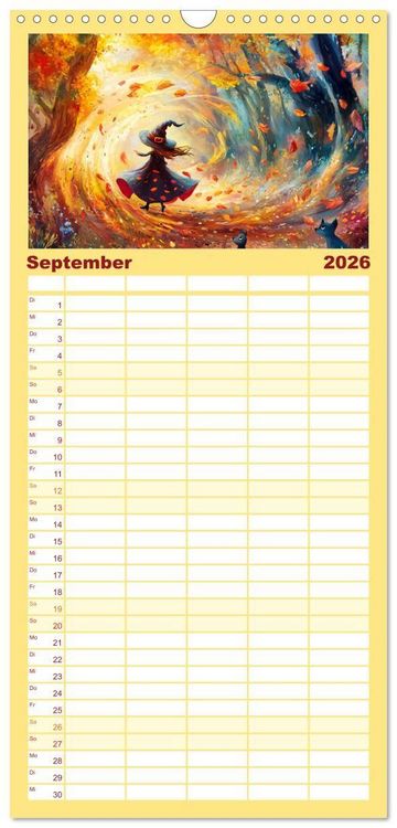 Produktbild: Familienplaner 2026 - Zauber zur Mitternacht mit 5 Spalten (Wandkalender, 21 x 45 cm) CALVENDO
