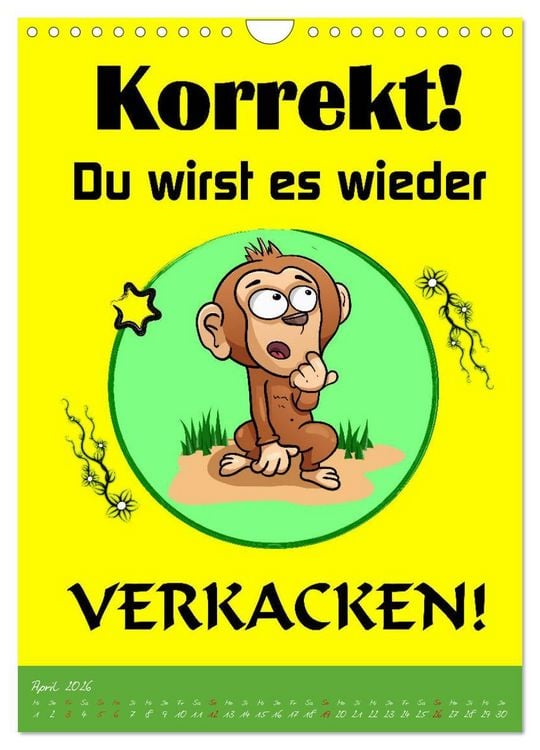 Produktbild: L&auml;uft&acute;s noch nicht beschissen genug? Dann hilft der Anti-Gl&uuml;cks-Kalender! (Wandkalender 2026 DIN A4 hoch), CALVENDO Monatskalender