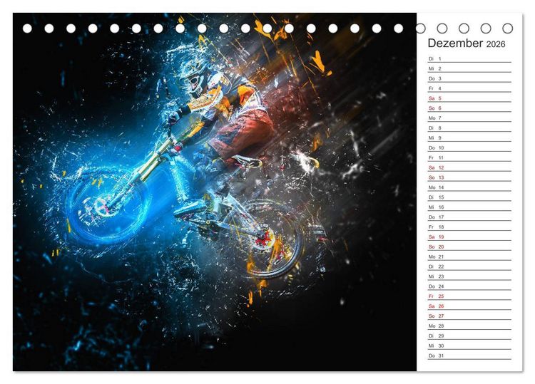 Produktbild: Downhill Explosion (Tischkalender 2026 DIN A5 quer), CALVENDO Monatskalender