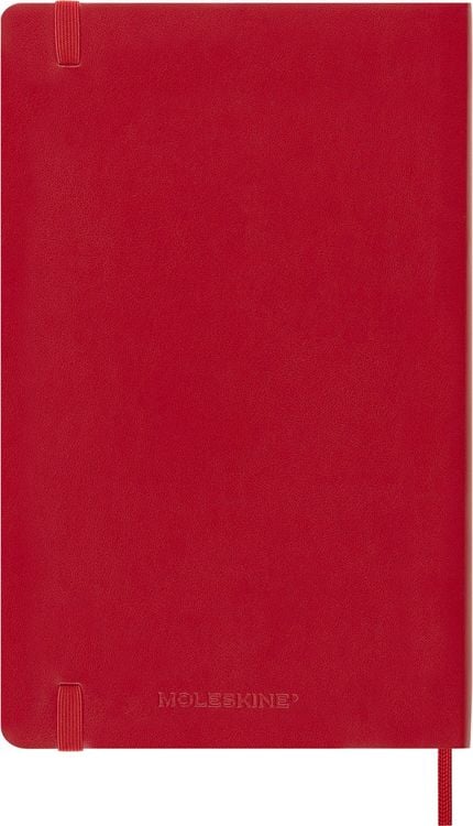 Produktbild: Moleskine 18 Monate Wochen Notizkalender 2026/2027, Large/A5, 1 Wo = 1 Seite, rechts linierte Seite, Weicher Einband, Scharlachrot