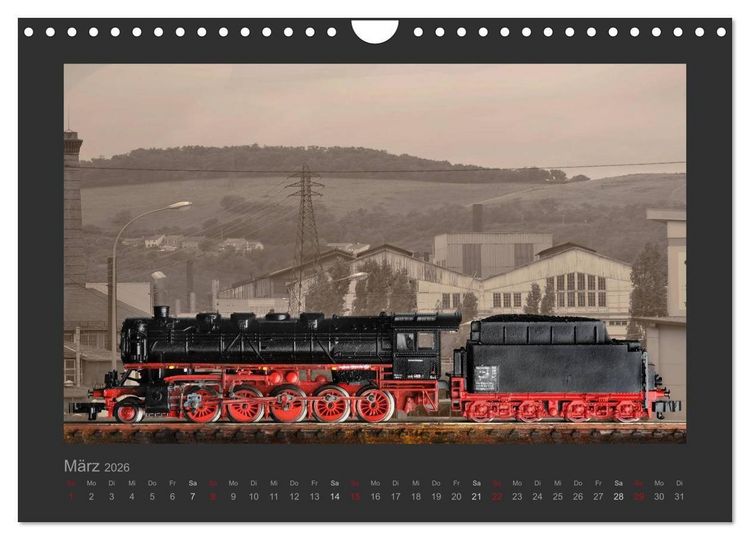 Produktbild: Dampflokomotiven in Spur N (Wandkalender 2026 DIN A4 quer), CALVENDO Monatskalender