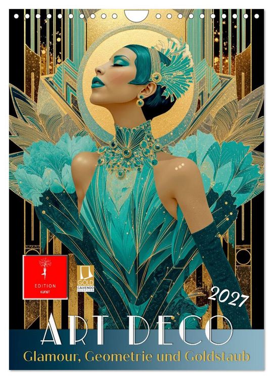 Produktbild: Art Deco - Glamour, Geometrie und Goldstaub (Wandkalender 2027 DIN A4 hoch), CALVENDO Monatskalender