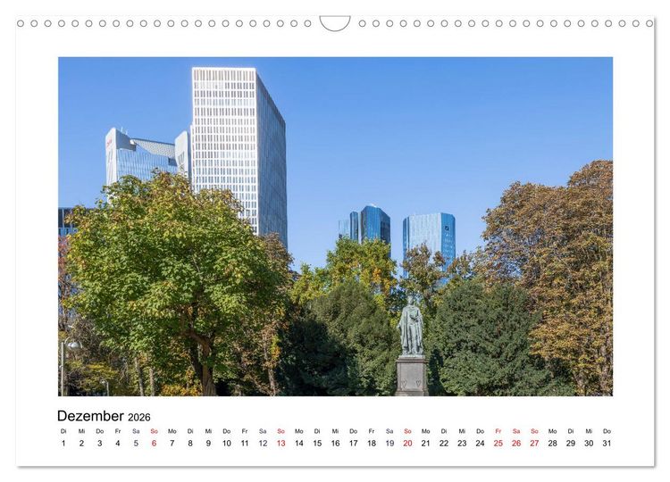 Produktbild: Frankfurt - Parks und G&auml;rten (Wandkalender 2026 DIN A3 quer), CALVENDO Monatskalender