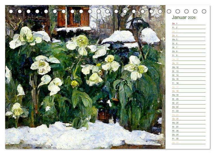 Produktbild: Malerische G&auml;rten - Im Stile des Impressionismus (Tischkalender 2026 DIN A5 quer), CALVENDO Monatskalender