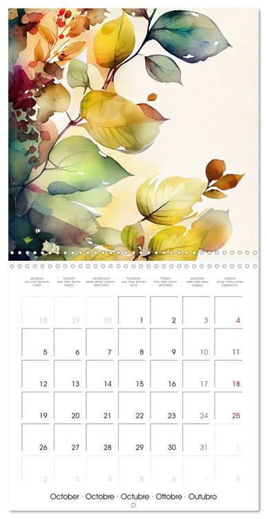 Produktbild: The Art of Leaves (Wall Calendar 2026 12 &times; 12 Inch) CALVENDO 12 Month Wall Calendar