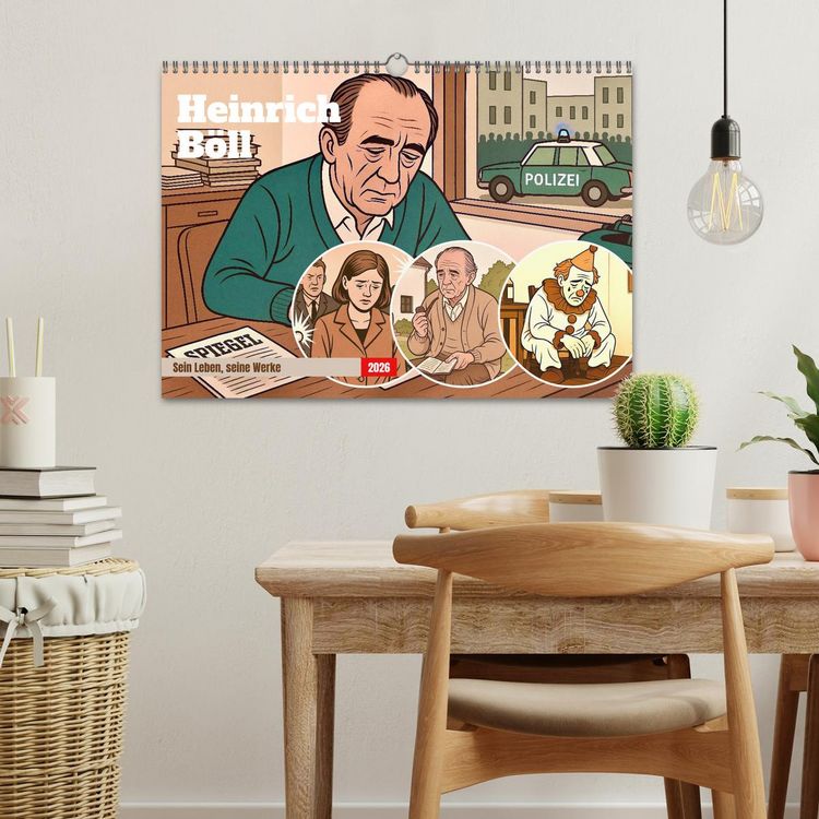 Produktbild: Heinrich B&ouml;ll (Wandkalender 2026 DIN A3 quer), CALVENDO Monatskalender
