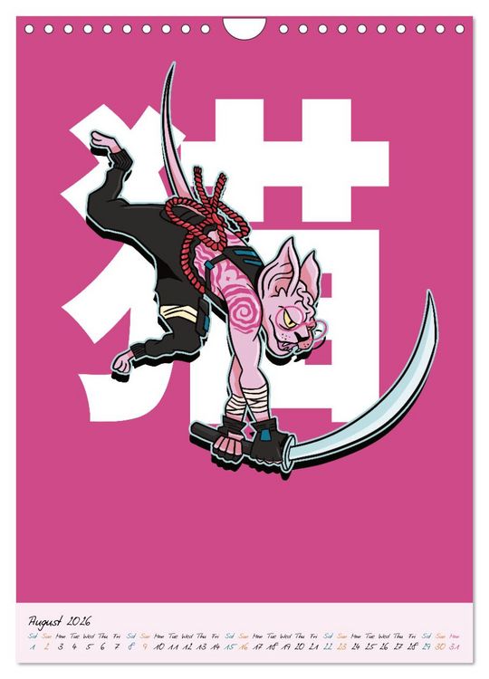 Produktbild: Dangerous Animal Samurai (Wall Calendar 2026 DIN A4 portrait), CALVENDO 12 Month Wall Calendar