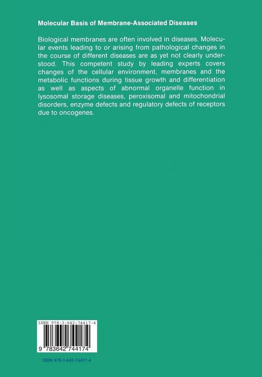 Produktbild: Molecular Basis of Membrane-Associated Diseases