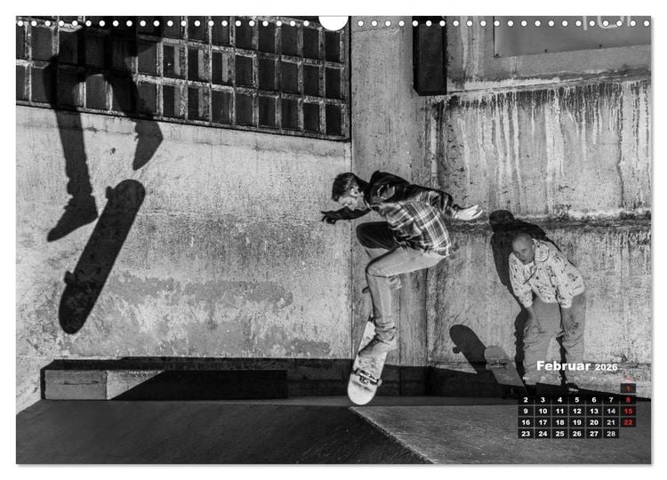Produktbild: Auf dem Skateboard (Wandkalender 2026 DIN A3 quer), CALVENDO Monatskalender