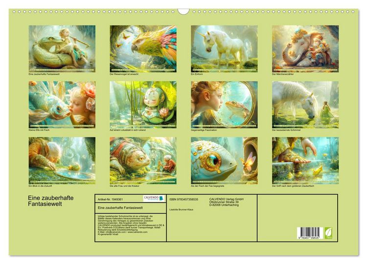 Produktbild: Eine zauberhafte Fantasiewelt (Wandkalender 2026 DIN A2 quer), CALVENDO Monatskalender