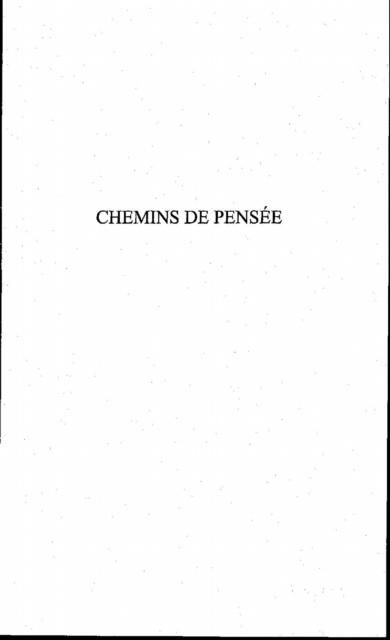 Produktbild: Chemins de pensee