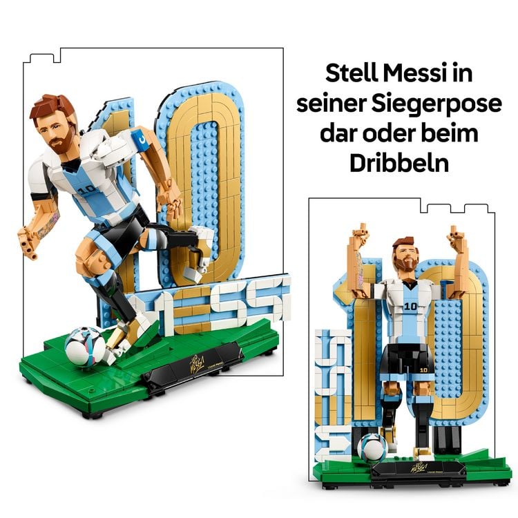 Produktbild: LEGO Editions 43015 Lionel Messi, Fu&szlig;balllegende, Bauset f&uuml;r Kinder; Fu&szlig;ball-Deko