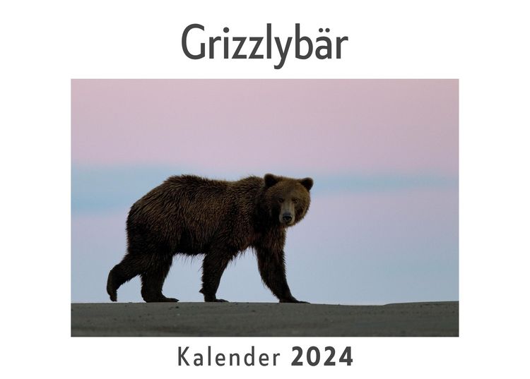 Produktbild: Grizzlyb&auml;r (Wandkalender 2024, Kalender DIN A4 quer, Monatskalender im Querformat mit Kalendarium, Das perfekte Geschenk)