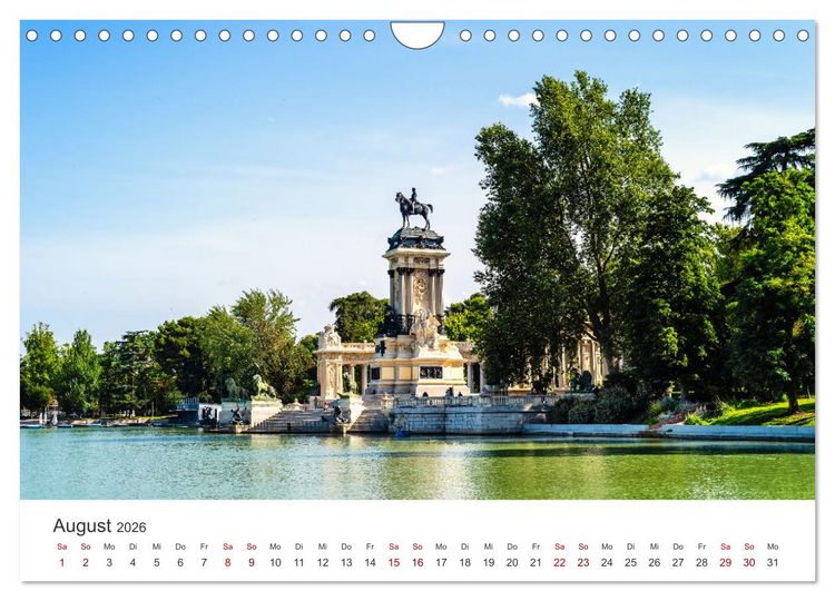Produktbild: Madrid - Spaniens bezaubernde Hauptstadt. (Wandkalender 2026 DIN A4 quer), CALVENDO Monatskalender