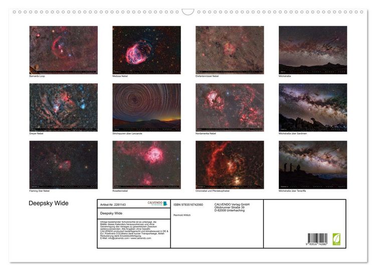 Produktbild: Deepsky Wide (Wandkalender 2026 DIN A2 quer), CALVENDO Monatskalender