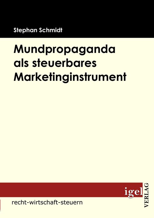 Produktbild: Mundpropaganda als steuerbares Marketinginstrument