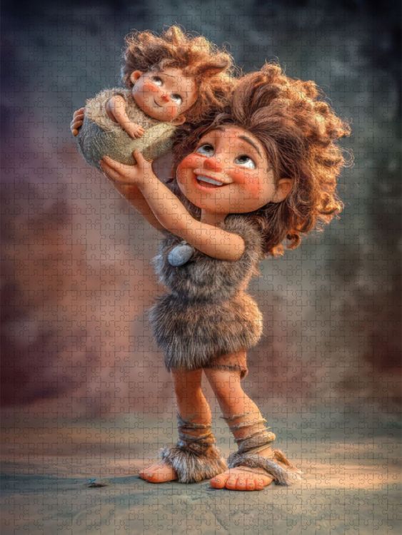 Produktbild: CALVENDO Puzzle Steinzeitkarikaturen | 1000 Teile Lege-Gr&ouml;&szlig;e 64x48cm Foto-Puzzle f&uuml;r gl&uuml;ckliche Stunden