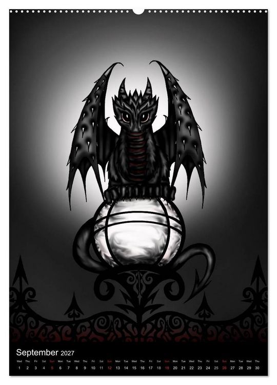 Produktbild: Dragons (High Quality Premium Wall Calendar 2027 DIN A2 portrait),CALVENDO 12 Month Wall Calendar