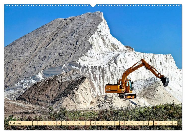 Produktbild: Bagger - kraftvolle Arbeitsmaschinen (hochwertiger Premium Wandkalender 2026 DIN A2 quer), Kunstdruck in Hochglanz