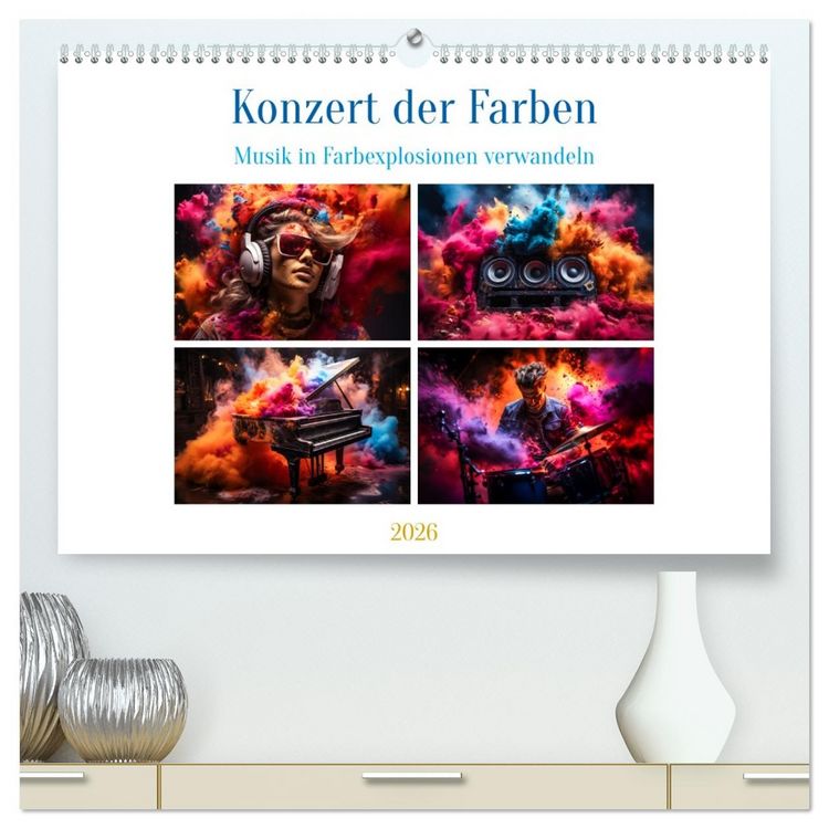 Produktbild: Konzert der Farben (hochwertiger Premium Wandkalender 2026 DIN A2 quer), Kunstdruck in Hochglanz