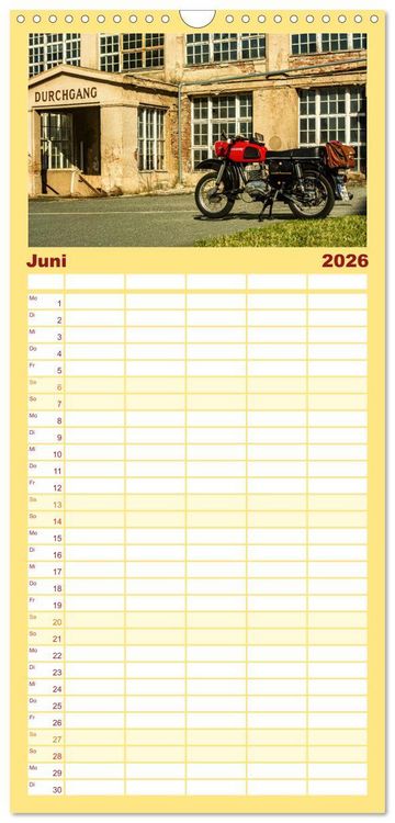 Produktbild: Familienplaner 2026 - Meine MZ ES 250/2 unterwegs in Chemnitz mit 5 Spalten (Wandkalender, 21 x 45 cm) CALVENDO