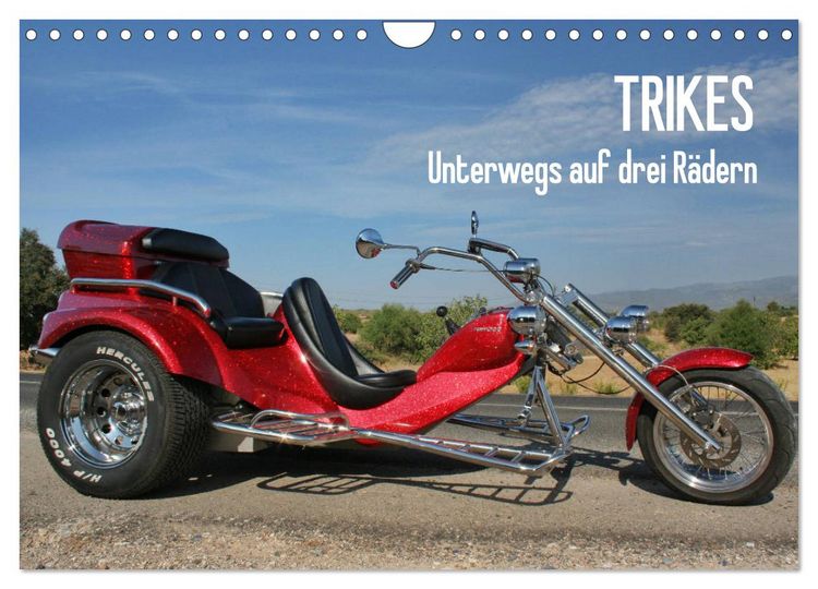 Produktbild: Trikes - Unterwegs auf drei R&auml;dern (Wandkalender 2026 DIN A4 quer), CALVENDO Monatskalender