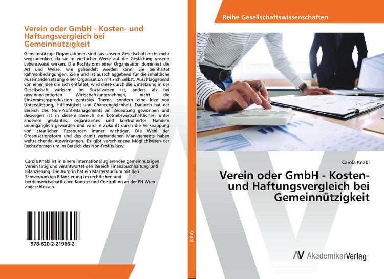 Produktbild: Verein oder GmbH - Kosten- und Haftungsvergleich bei Gemeinn&uuml;tzigkeit