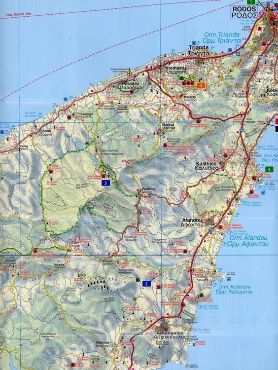 Produktbild: freytag & berndt Stra&szlig;enkarte Rhodos 1:120.000