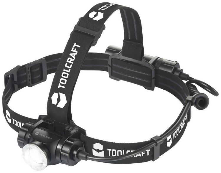 Produktbild: TOOLCRAFT TO-7838472 SMD LED Stirnlampe akkubetrieben 1000lm 5.5h TO-7838472