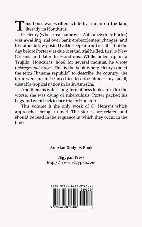 Produktbild: Cabbages and Kings by O. Henry, Fiction, Literary, Classics, Short Stories