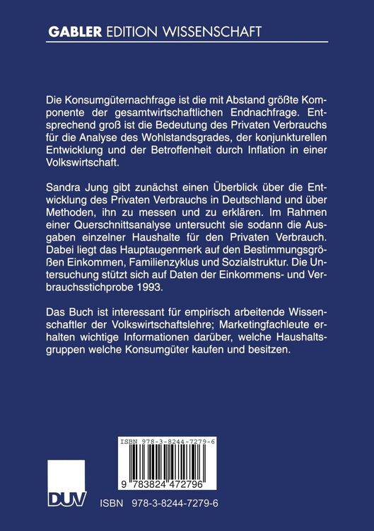 Produktbild: Privater Verbrauch in Deutschland