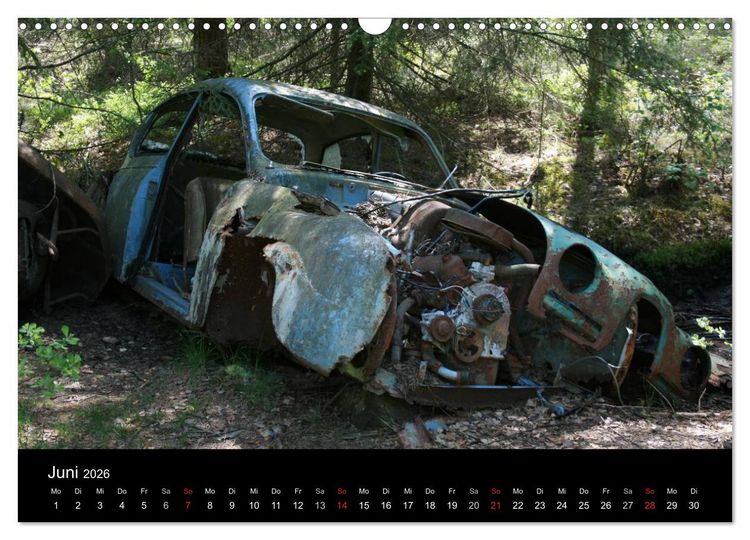 Produktbild: Schrottautos im Kyrk&ouml; Mosse (Wandkalender 2026 DIN A3 quer), CALVENDO Monatskalender