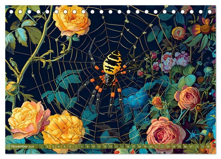 Produktbild: Gartengefl&uuml;ster - Tierische Besucher in der Bl&uuml;tenf&uuml;lle (Tischkalender 2026 DIN A5 quer), CALVENDO Monatskalender