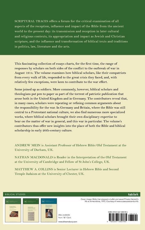 Produktbild: The First World War and the Mobilization of Biblical Scholarship