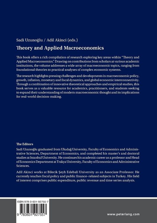 Produktbild: Theory and Applied Macroeconomics