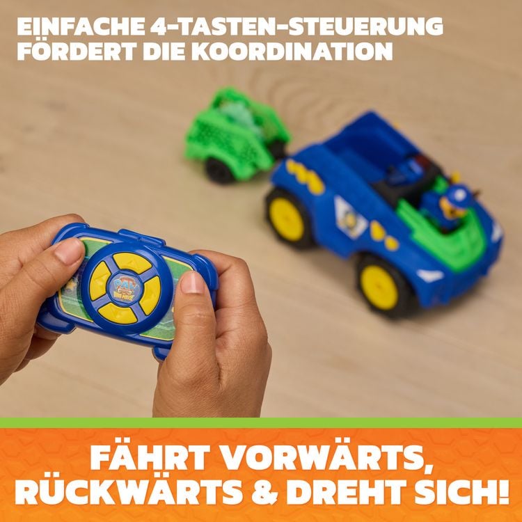 Produktbild: PAW Patrol: Der Dino Film, Chase' ferngesteuertes Dino Rettungs-Fahrzeug, RC Cruiser