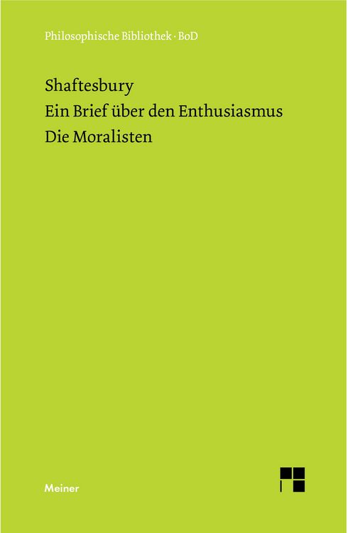 Produktbild: Ein Brief &uuml;ber den Enthusiasmus. Die Moralisten